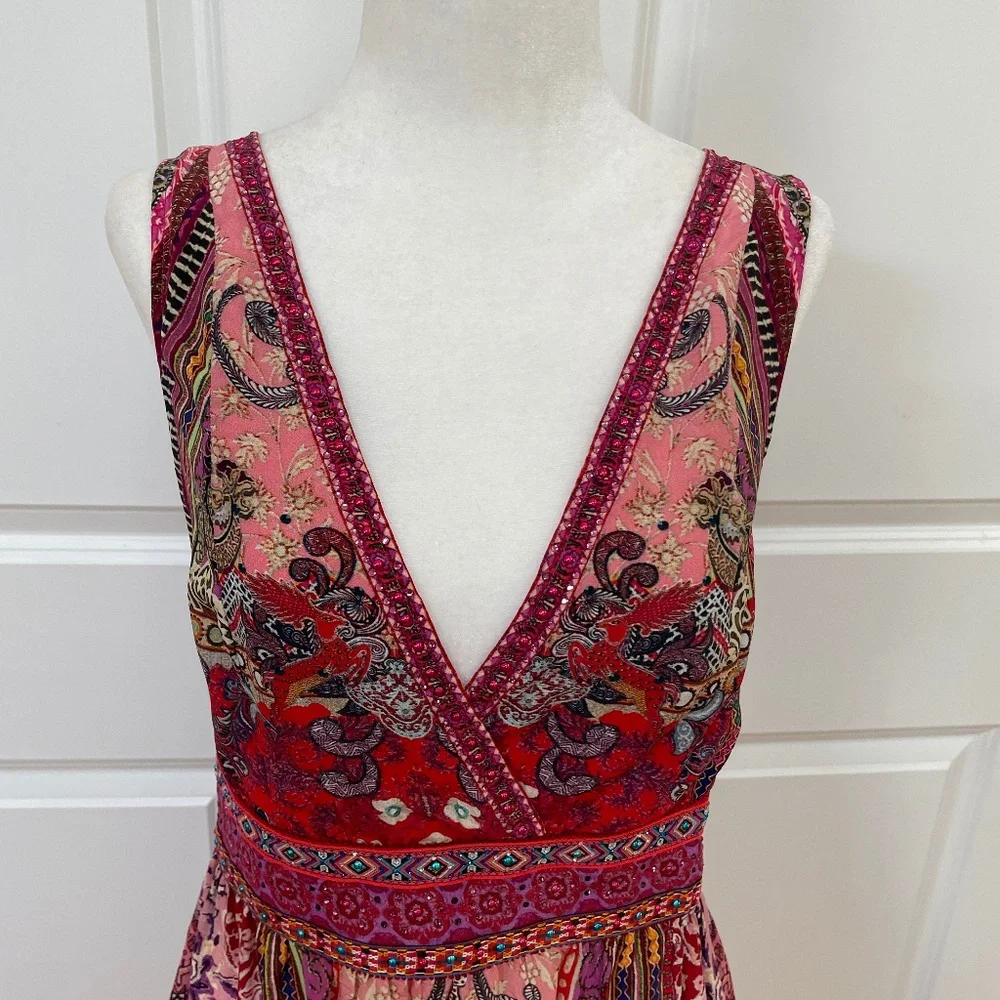 Crystal-embellished Printed Silk Crepe De Chine Mini Dress from CAMILLA - Picture 6 of 15